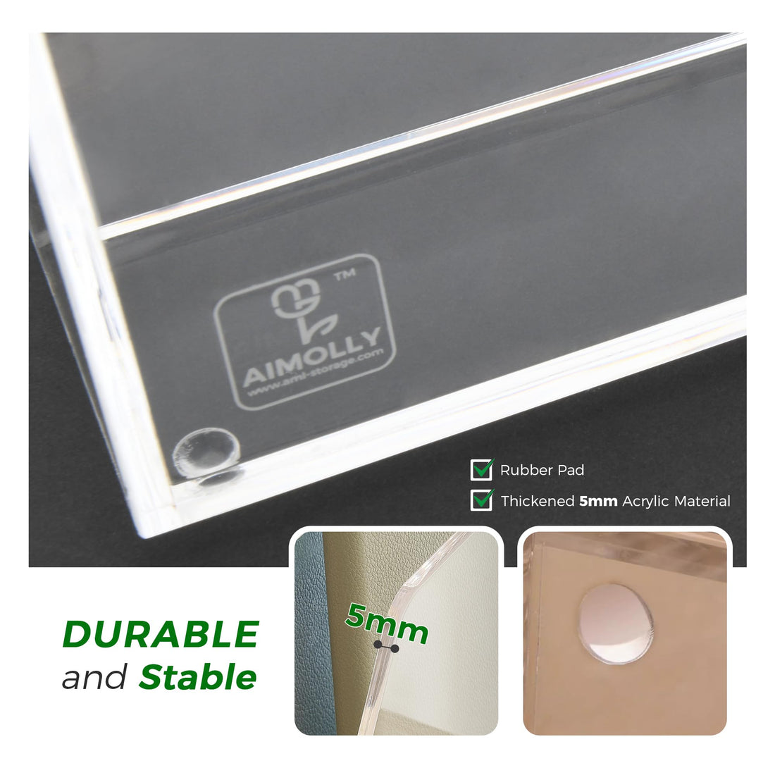 AIMOLLY Acrylic Magazine File Holder, 4 Vertical Compartments Desk Document Sorter Organizer, Clear Folder Rack Binder for Office/Home/Classroom, for Documents, Tablet, Magazines, Books & Accessories