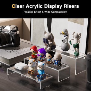 Clear Rectangular Acrylic Display Risers, 6 Pcs – Yosham