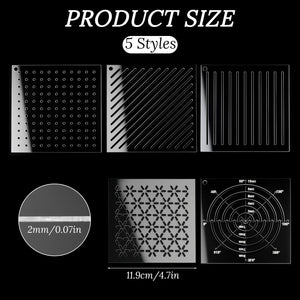 Acrylic Sashiko Embroidery Stencils, 5 Pc – Yosham