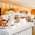 White Acrylic Cube Buffet Risers, 8, 7 & 6 in, Set of 3