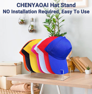 Acrylic Hat Organizer Stand, No-Install, 2-Pack – Yosham