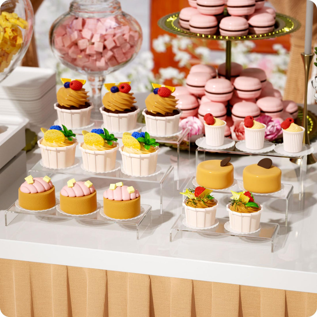 12in Large Rectangular Acrylic Risers – Yosham