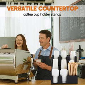 Vertical Wood Coffee Cup Dispenser, 9-Slot – Yosham
