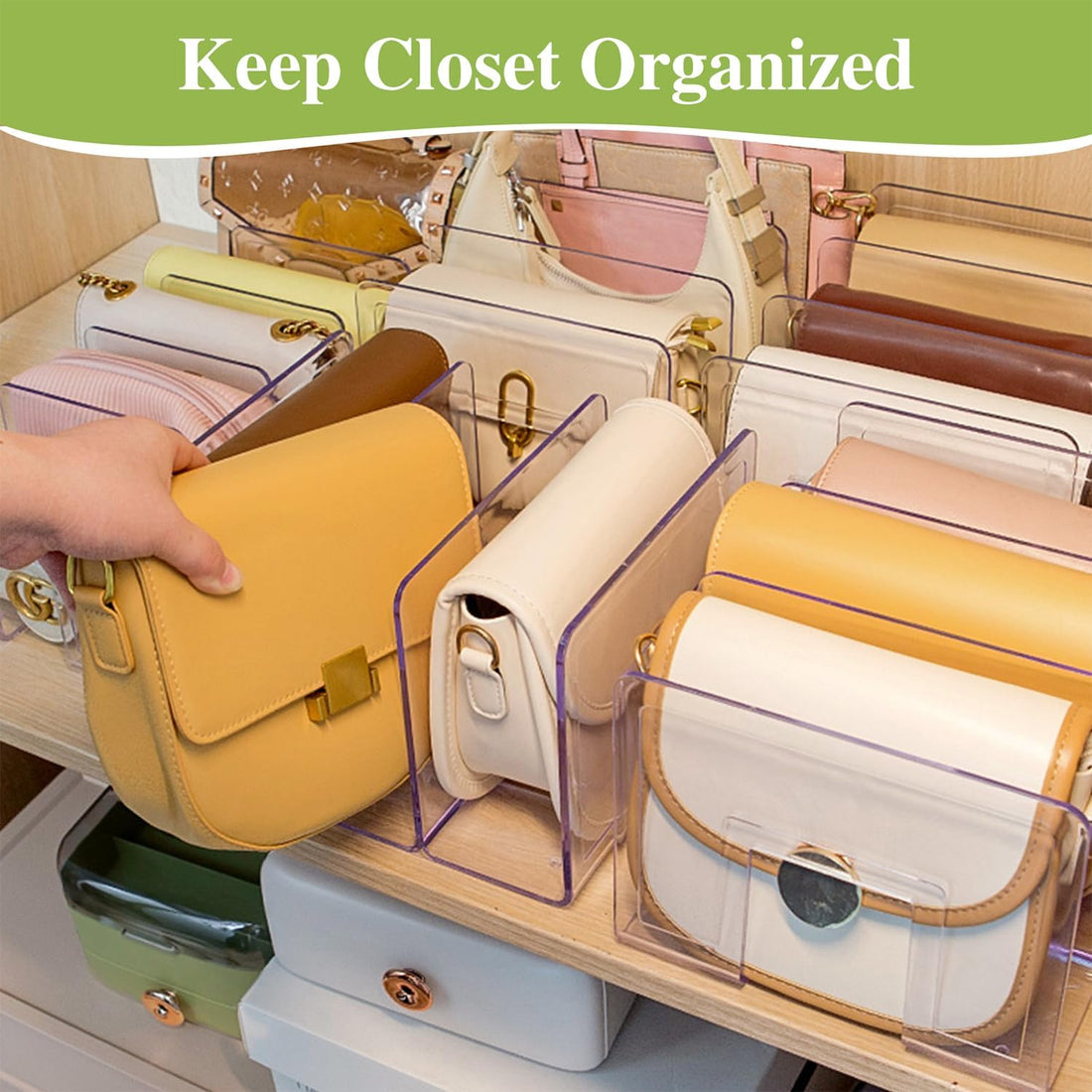 Acrylic Purse Organizer for Wardrobe, 2 Pk – view 5