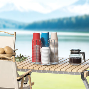 Rotating Acrylic Coffee Cup Organizer, 4-Slot – Yosham