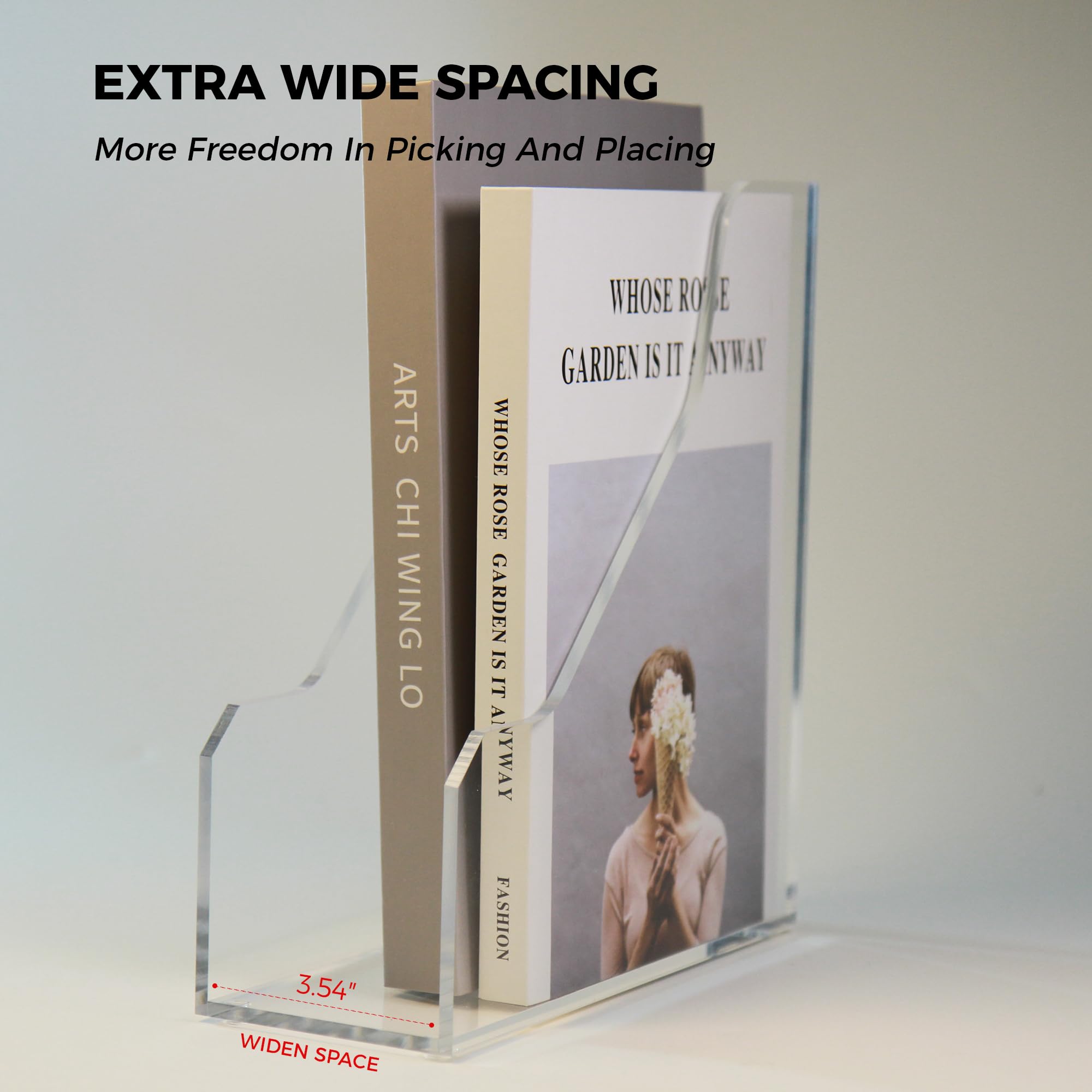 Clear Acrylic Magazine & File Holder, Standard – view 6