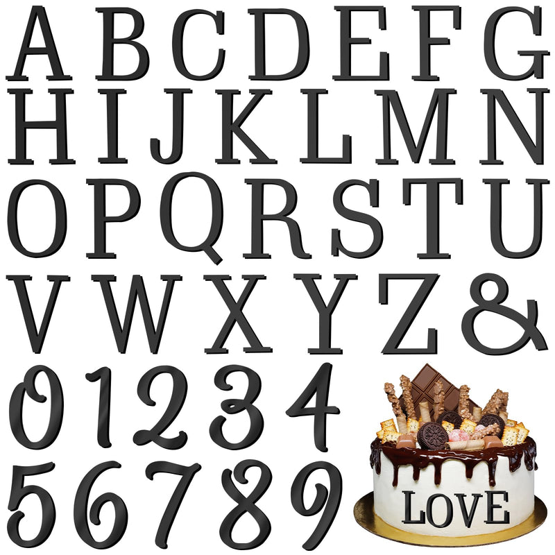 Acrylic Cake Topper Letters & Numbers, 74 Pcs – Yosham