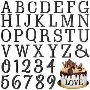 Acrylic Cake Topper Letters & Numbers, 74 Pcs – Yosham