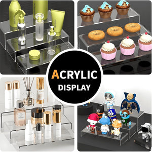 5mm Thick Acrylic Display Risers, 3-Tier – Yosham