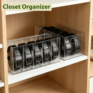 Clear Acrylic Belt & Tie Organizer, 2 Pack – Yosham