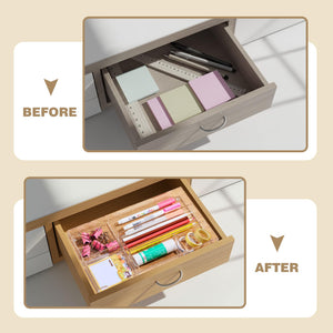 6-Section Acrylic Desk Drawer Organizer – Yosham