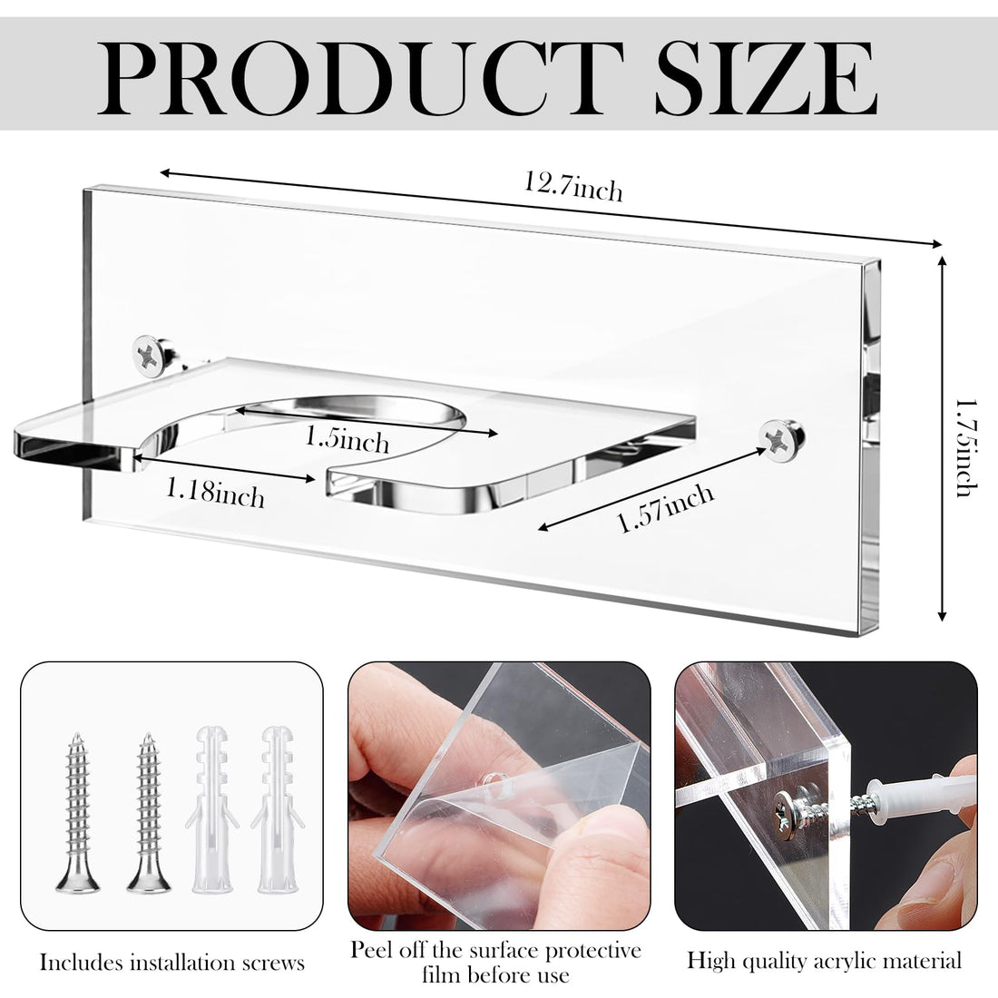 2 Pack Baseball Bat Holder Acrylic Vertical Baseball Bat Rack Holder Wall Mount Softball Bats Display Wall Hanger for Organization Sports Decor – view 2