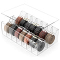 Clear Acrylic Belt Organizer, 10 Compartments — 14 Compartments