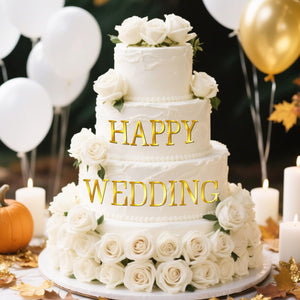 Gold Acrylic Alphabet Cake Toppers, 74-Pc – Yosham