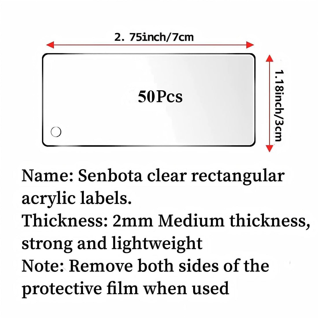 Clear Acrylic Round Blanks, 3" Circles, 50-Pack — Clear – view 2