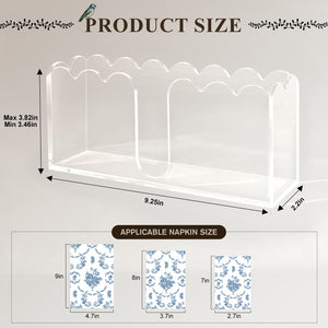 Thick Acrylic Scalloped Napkin Holder – Yosham