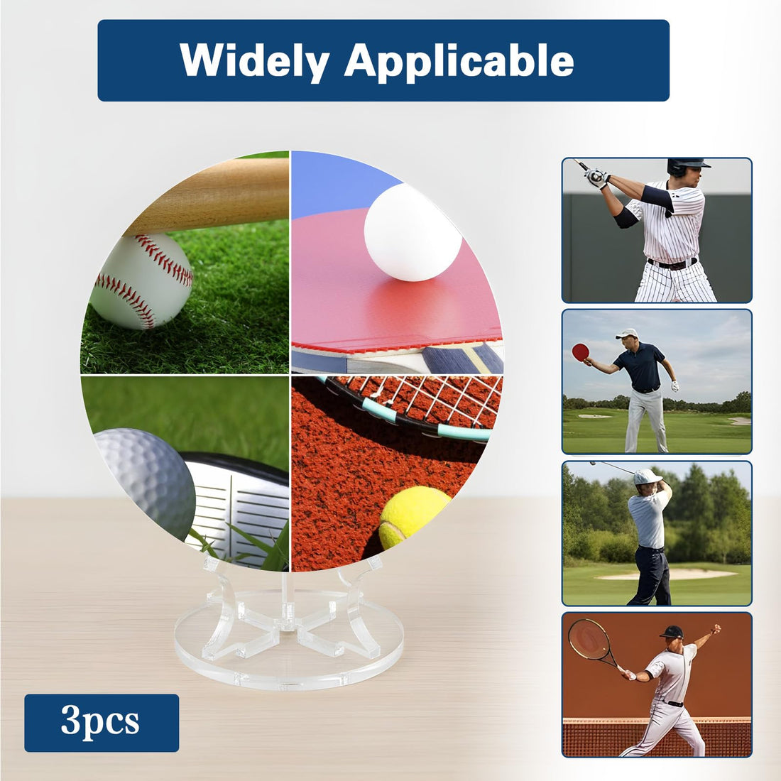 Acrylic Baseball Display Stand, Set of 3 – view 4