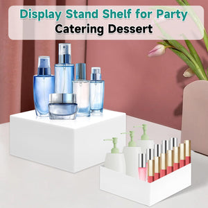 White Acrylic Buffet Risers, Nesting 6-Piece Set – Yosham
