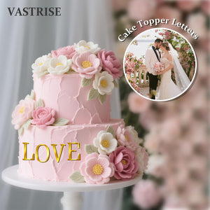 Gold Acrylic Alphabet Cake Toppers, 74-Pc – Yosham