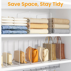Acrylic Shelf Dividers for Wardrobe, 4 Pk – Yosham