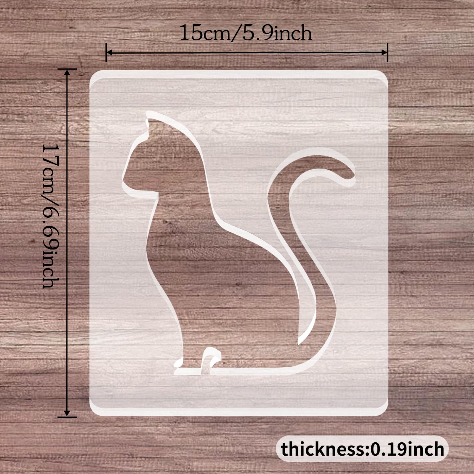 Cat Acrylic Router Inlay Template – view 2