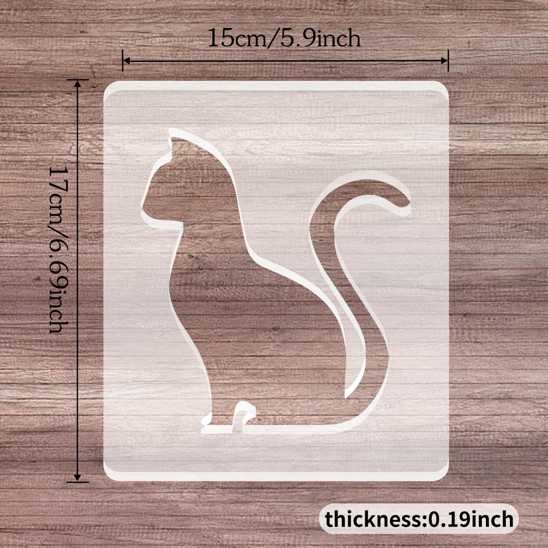 Cat Acrylic Router Inlay Template – view 2