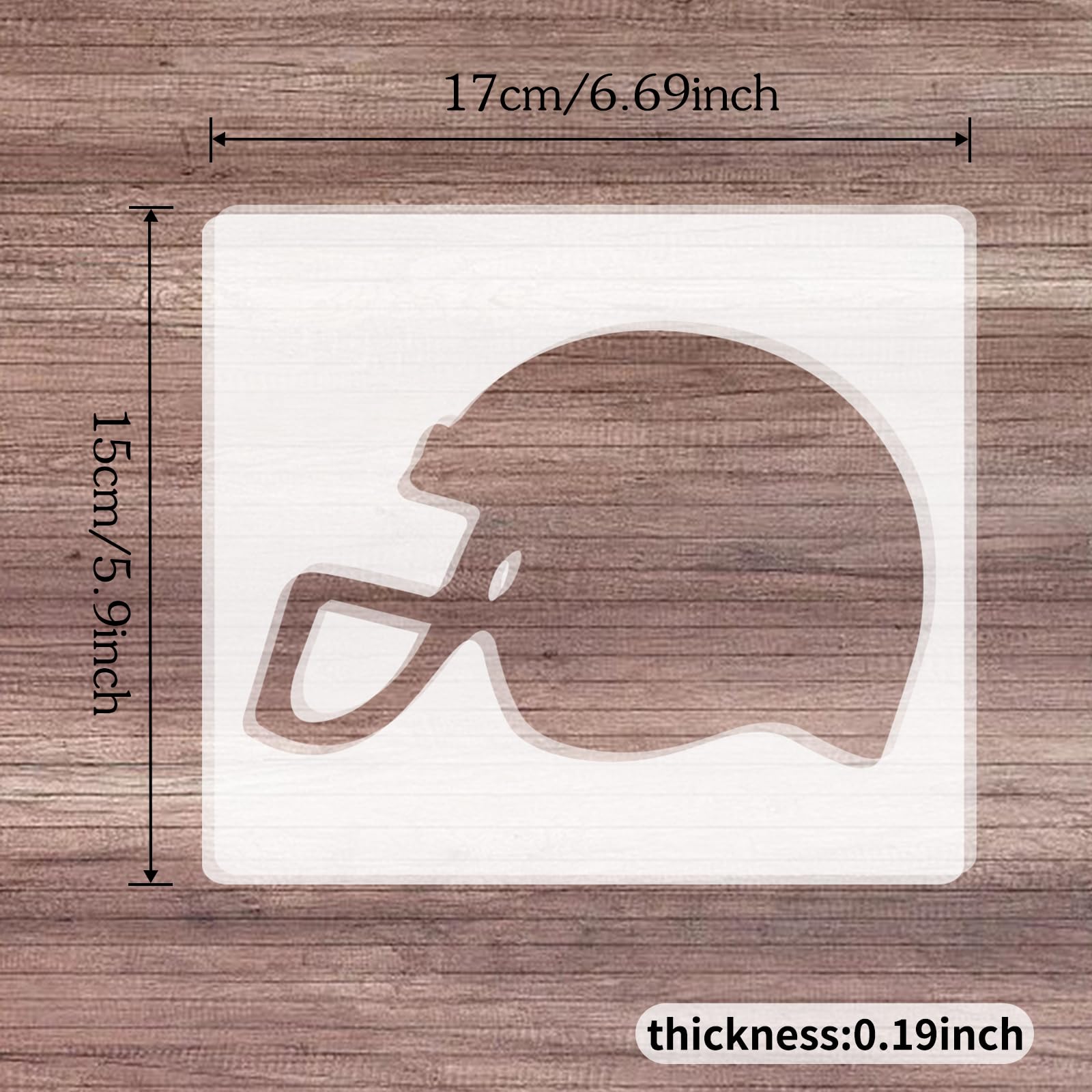 Clear Acrylic Helmet Router Template – view 2