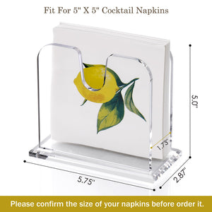 Clear Acrylic Cocktail Napkin Holder – Yosham