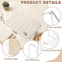 1 Pack 7 Section Clear Acrylic Desktop File Organizer Vertical File Sorter