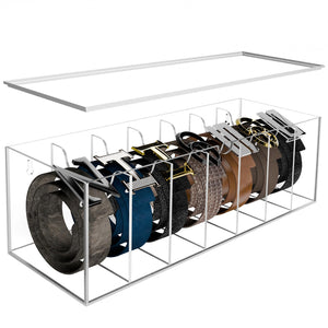 Acrylic Belt Organizer with Dust Cover – Yosham