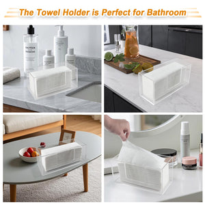Acrylic Paper Towel Dispenser, Clear Napkin Holder for Bathroom, 1 Pack