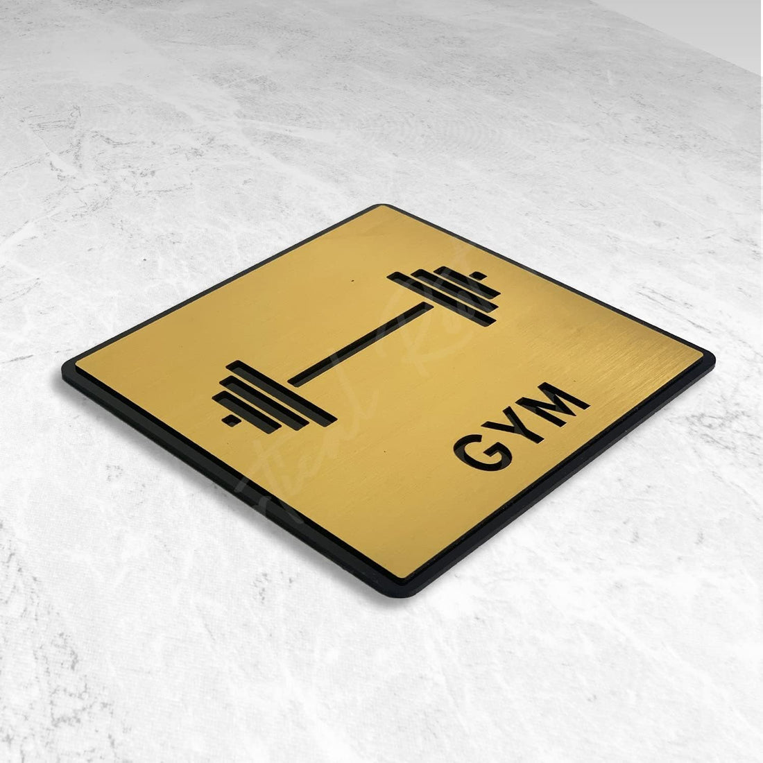 Gold Acrylic Gym Sign, Self-Adhesive – view 4