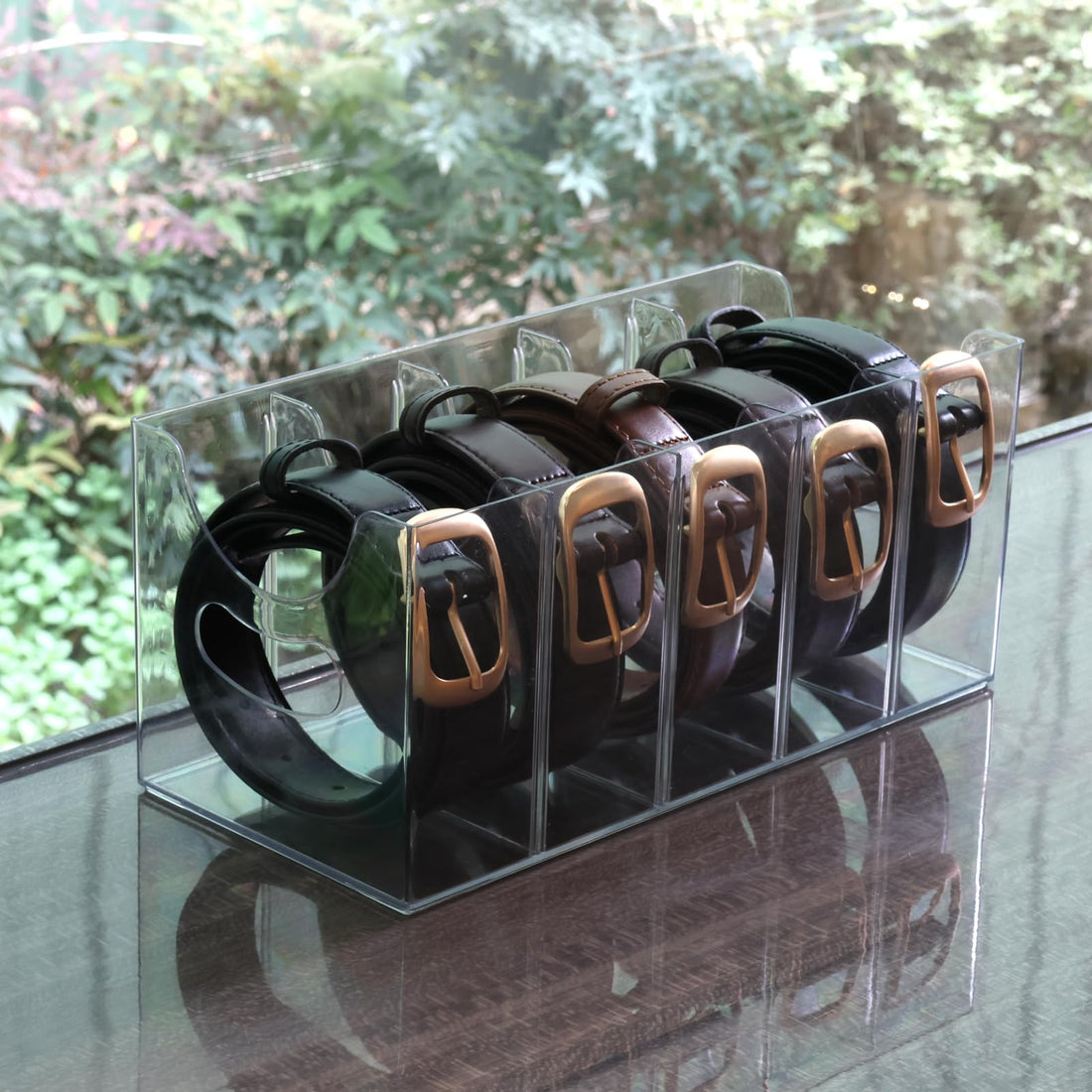 Clear Acrylic Belt Organizer, 5-Slot, 2-Pack — Belt Organizer 1 – view 6