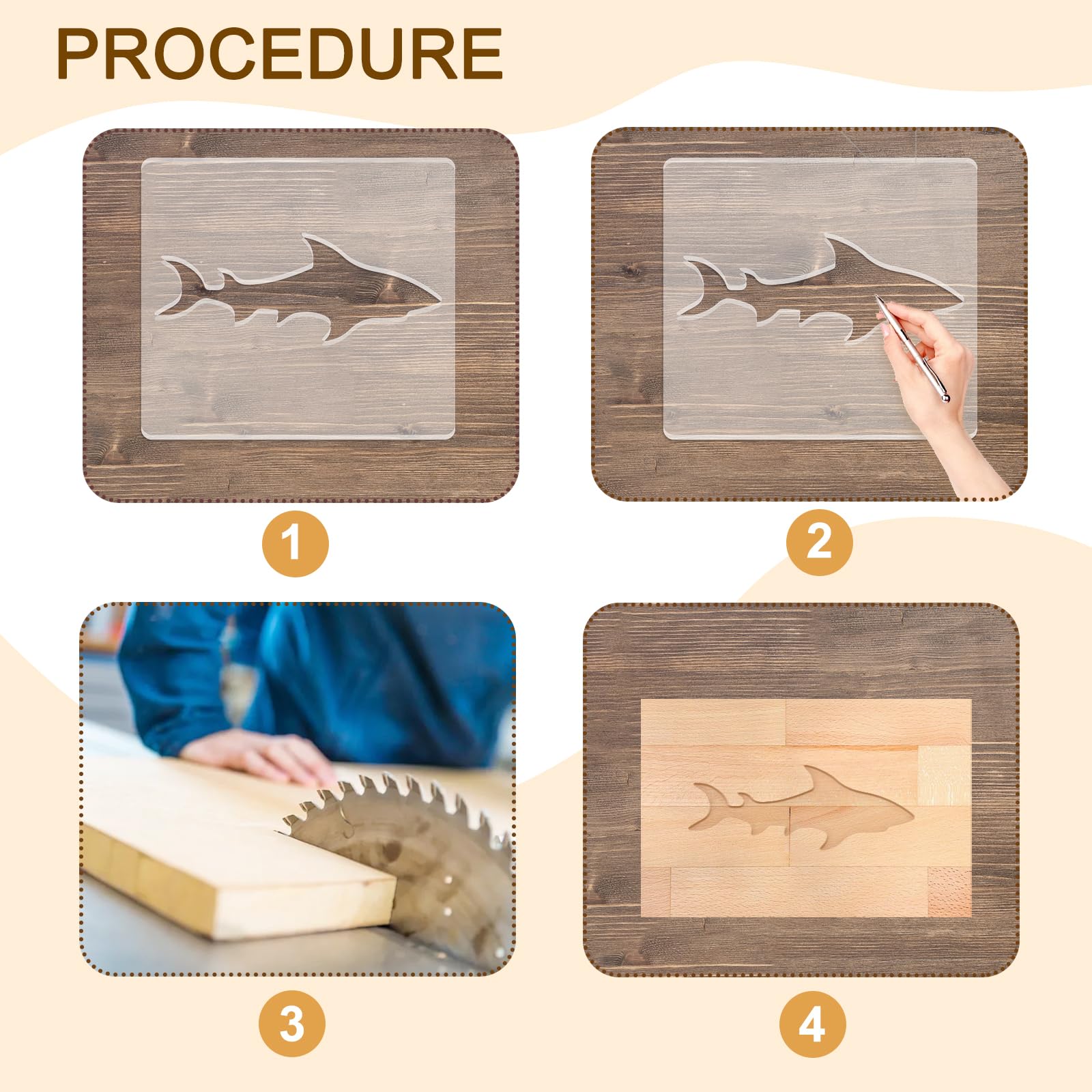 Fish Acrylic Router Inlay Template – view 4