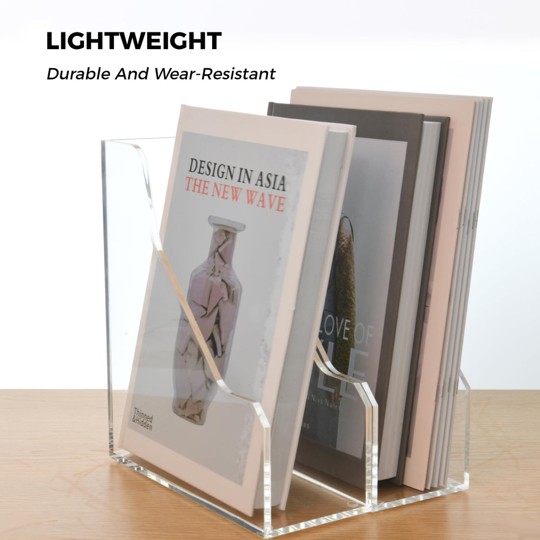 Clear Acrylic Magazine & File Holder, Standard – view 5