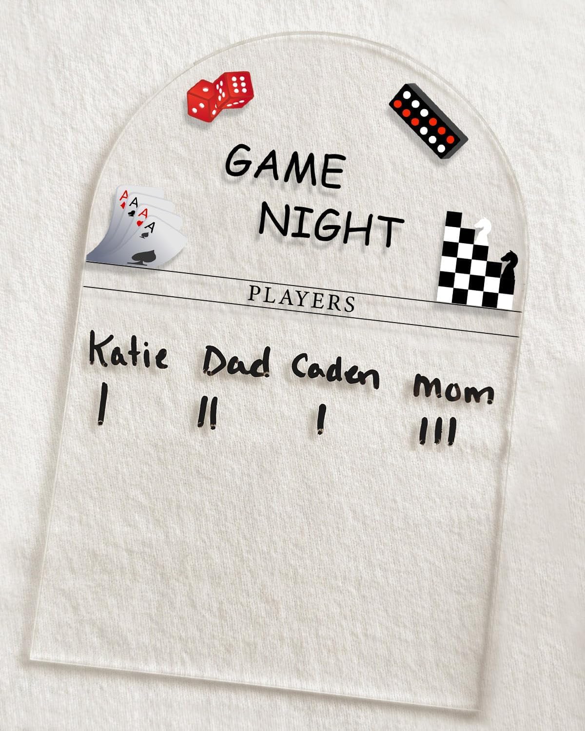 Personalized Acrylic Game Score Board – Yosham