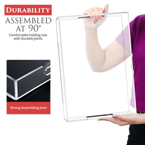 Clear Acrylic Serving Tray with Cut Handles, 15x10 – Yosham