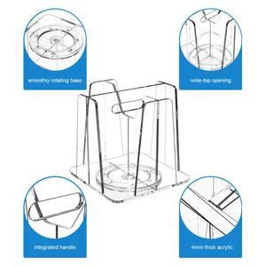 Rotating Acrylic Coffee Cup Organizer, 4-Slot – Yosham