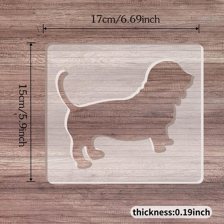 Acrylic Dog Router Inlay Template for Woodworking — Dog – view 2