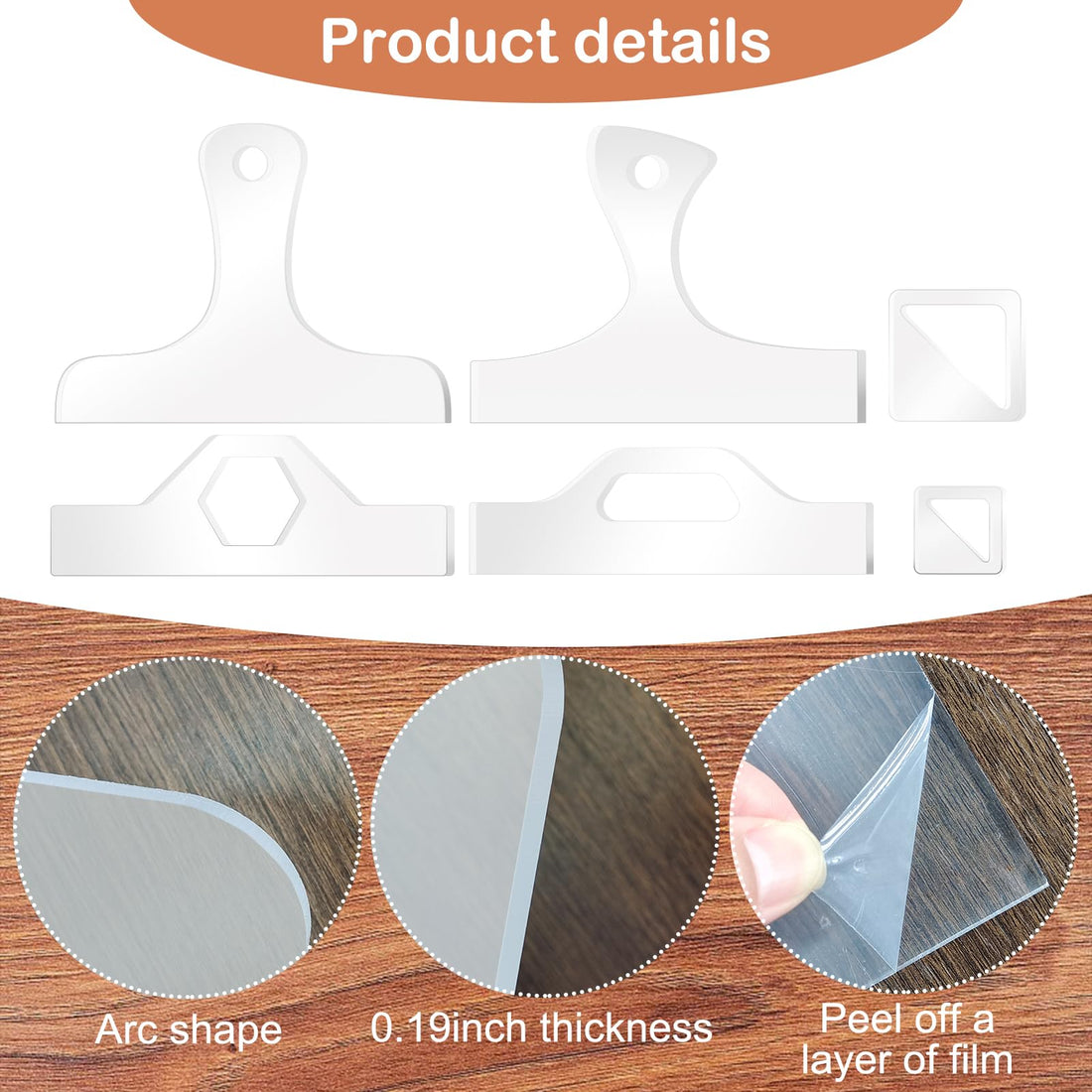 Acrylic Charcuterie Handle Templates, 6-Pc Style 1 – view 3