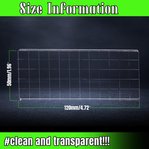 Clear Acrylic Stamp Block with Grid Lines – Yosham