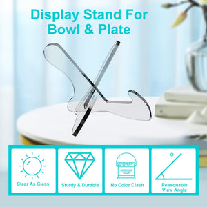 Clear Acrylic X-Stand Plate & Dish Display Easel – Yosham
