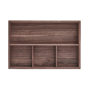 Black Walnut Wood Desk & Drawer Organizer Tray – Yosham