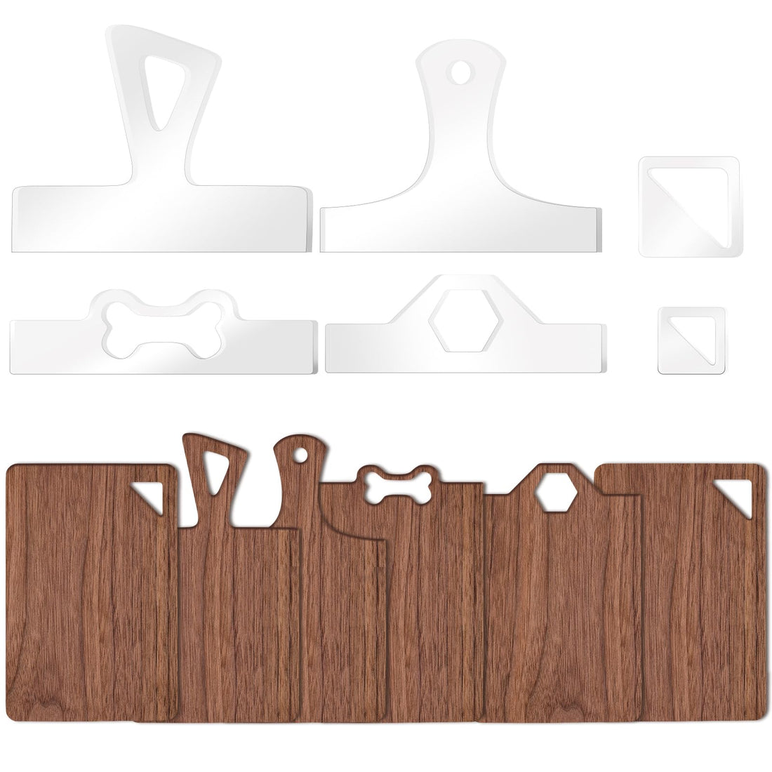 Acrylic Charcuterie Handle Templates, 6-Pc Style 4