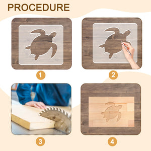 Sea Turtle Acrylic Router Template – Yosham