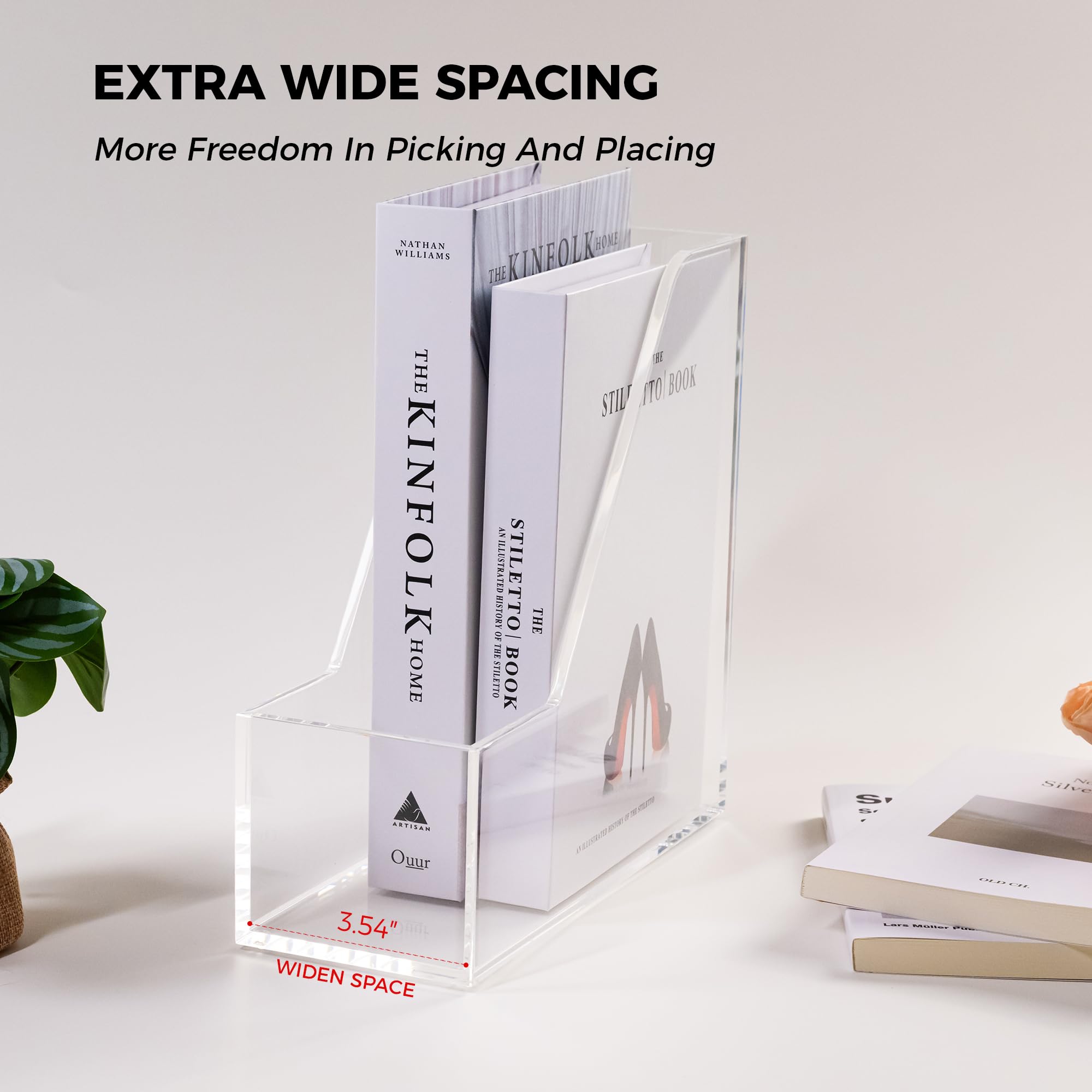 Clear Acrylic Magazine & File Holder, Closed Front – view 6