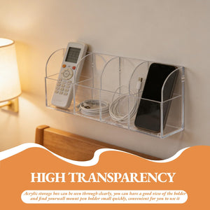 Wall-Mount Acrylic Remote Control Holder – Yosham