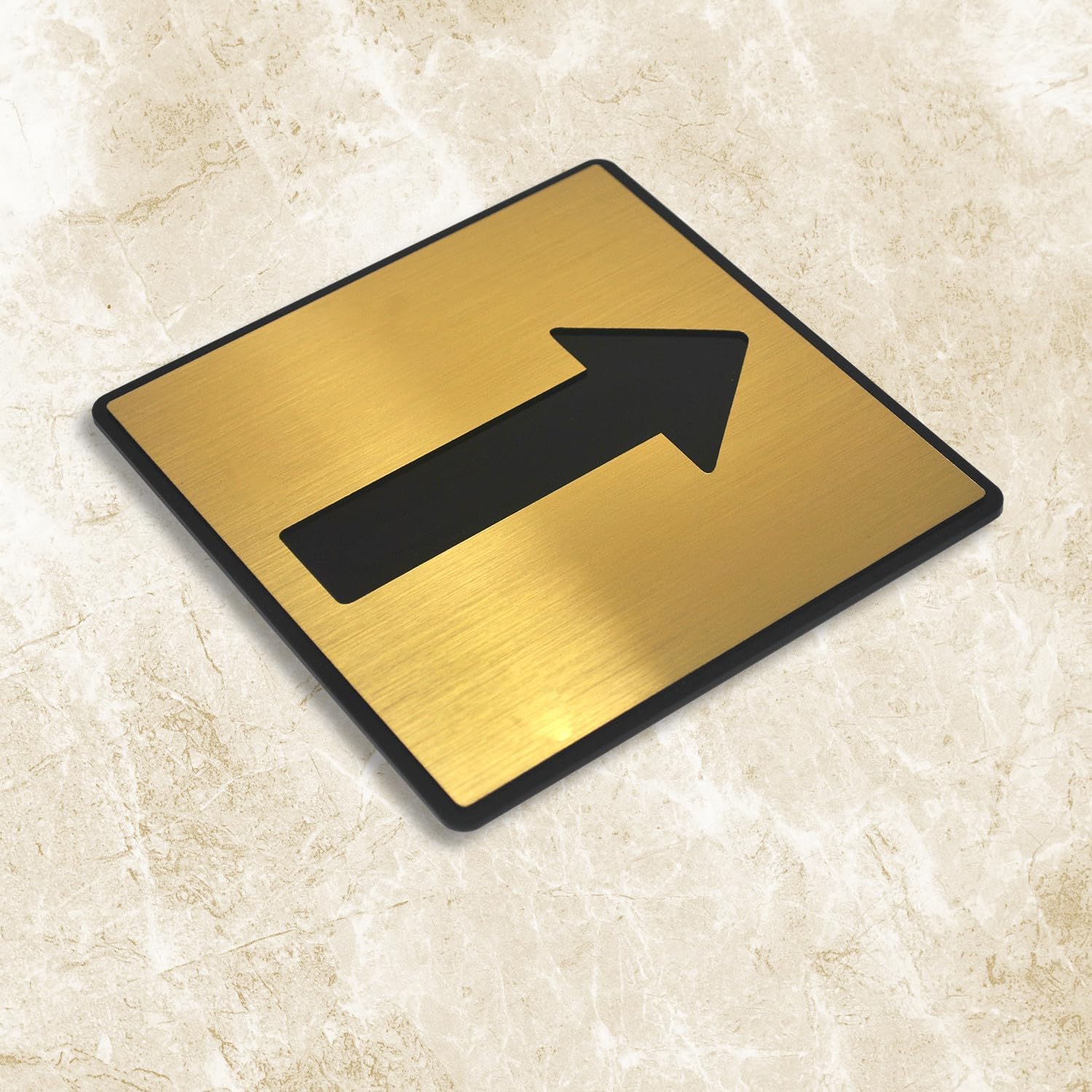 Gold Acrylic Square Direction Arrow Sign, Self-Adhesive – view 6
