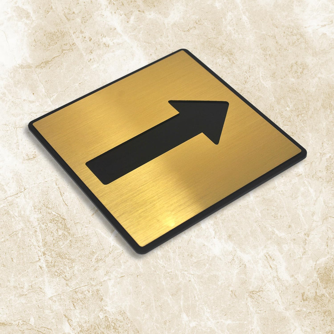 Gold Acrylic Square Direction Arrow Sign, Self-Adhesive – view 6
