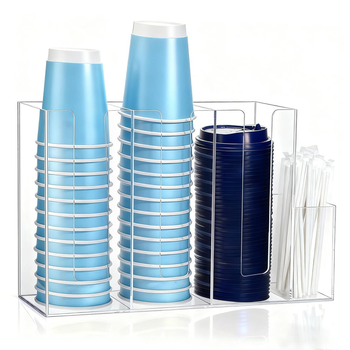 4-Compartment Acrylic Coffee Cup Organizer – Yosham